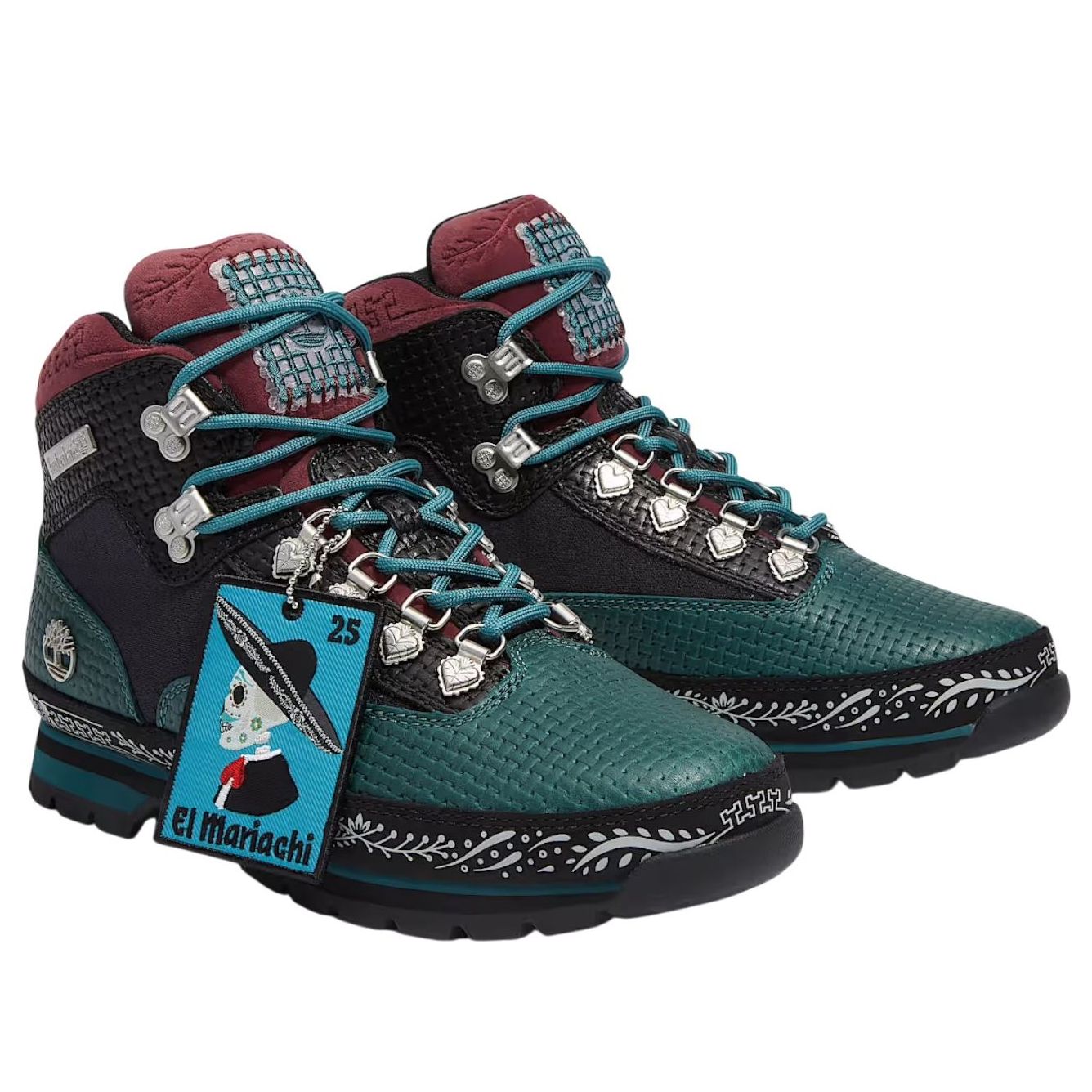 Timberland Euro Hiker Mid 'Dia de los Muertos Teal' — фото 3