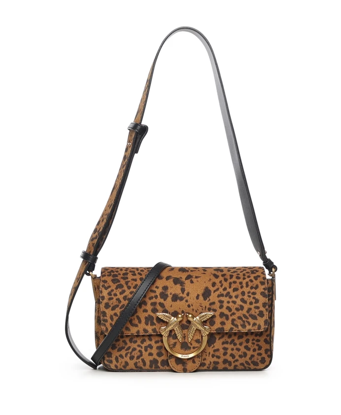 

Миниатюрная мягкая сумка через плечо Pinko, коричневый