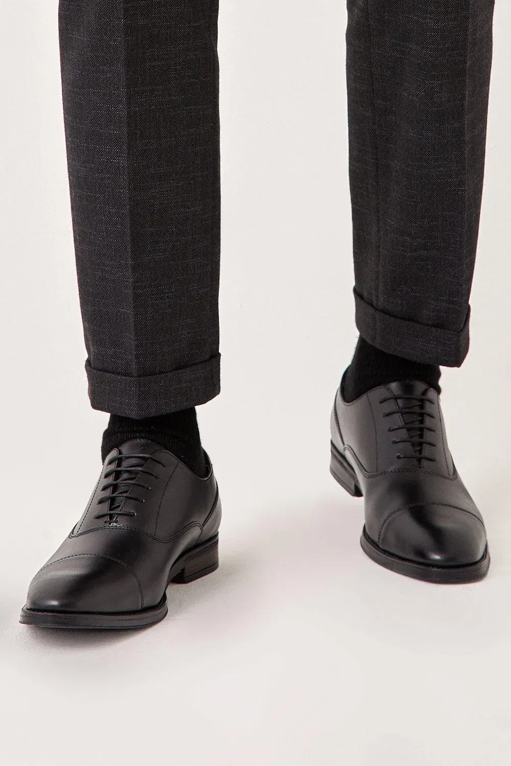 Мужские туфли Oxford из кожи Burton, черный