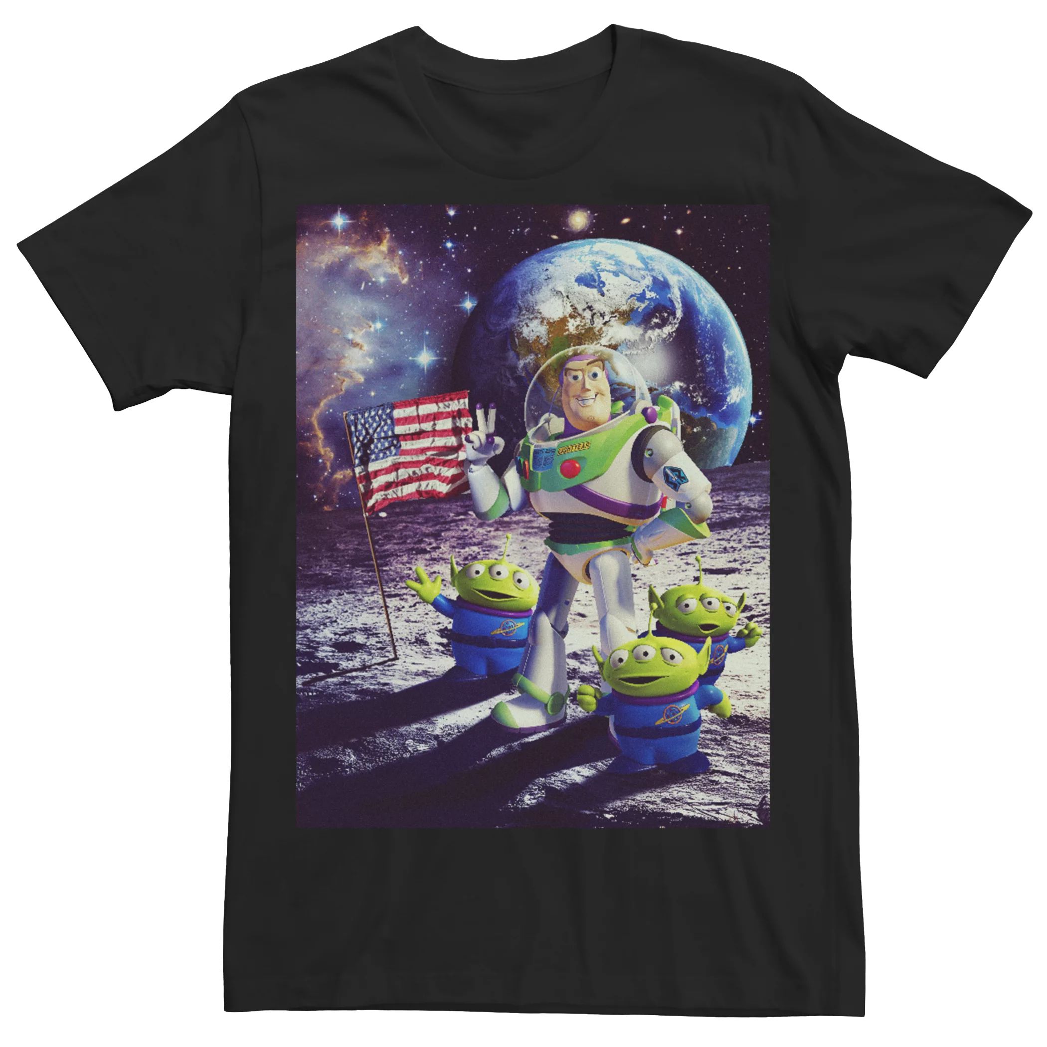 

Мужская футболка Disney/Pixar's Toy Story Buzz Lightyear On The Moon Aliens Licensed Character