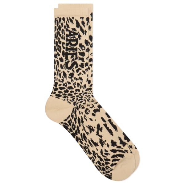 

Носки с леопардовым принтом J'Adoro Aries, бежевый