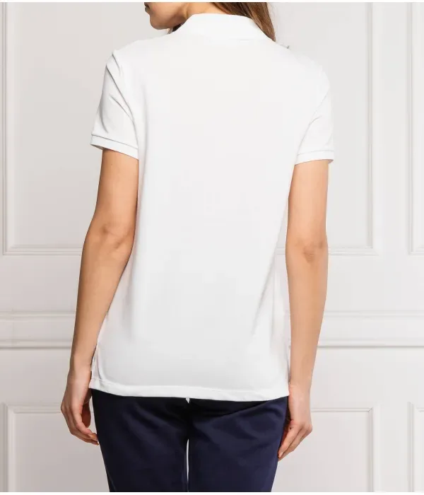 Футболка Lacoste Полюс Classic Fit, 100% хлопок, белый — фото 3