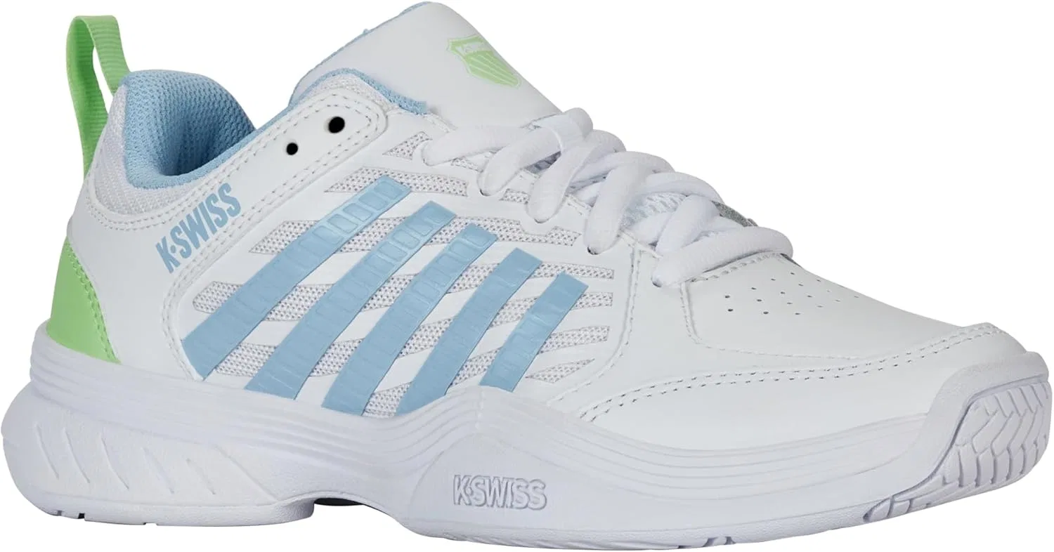 Кроссовки теннисные K-Swiss Court Express 2, White/Dutch Canal/Paradise Green — фото 2