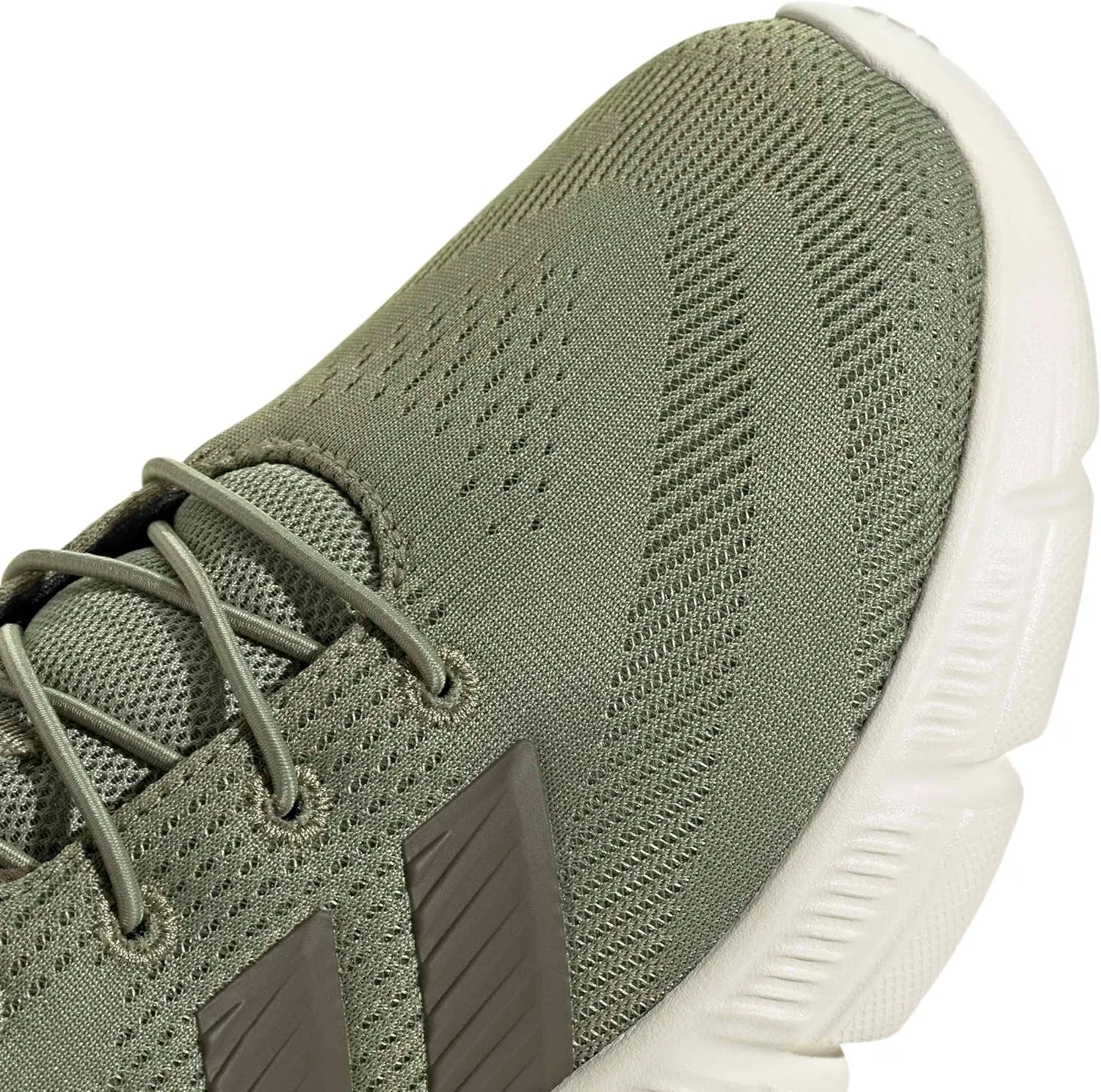 Мужские кроссовки Adidas Cloudfoam Flex на эластичных шнурках, Tent Green Olive Strata Wonder Cargo — фото 4