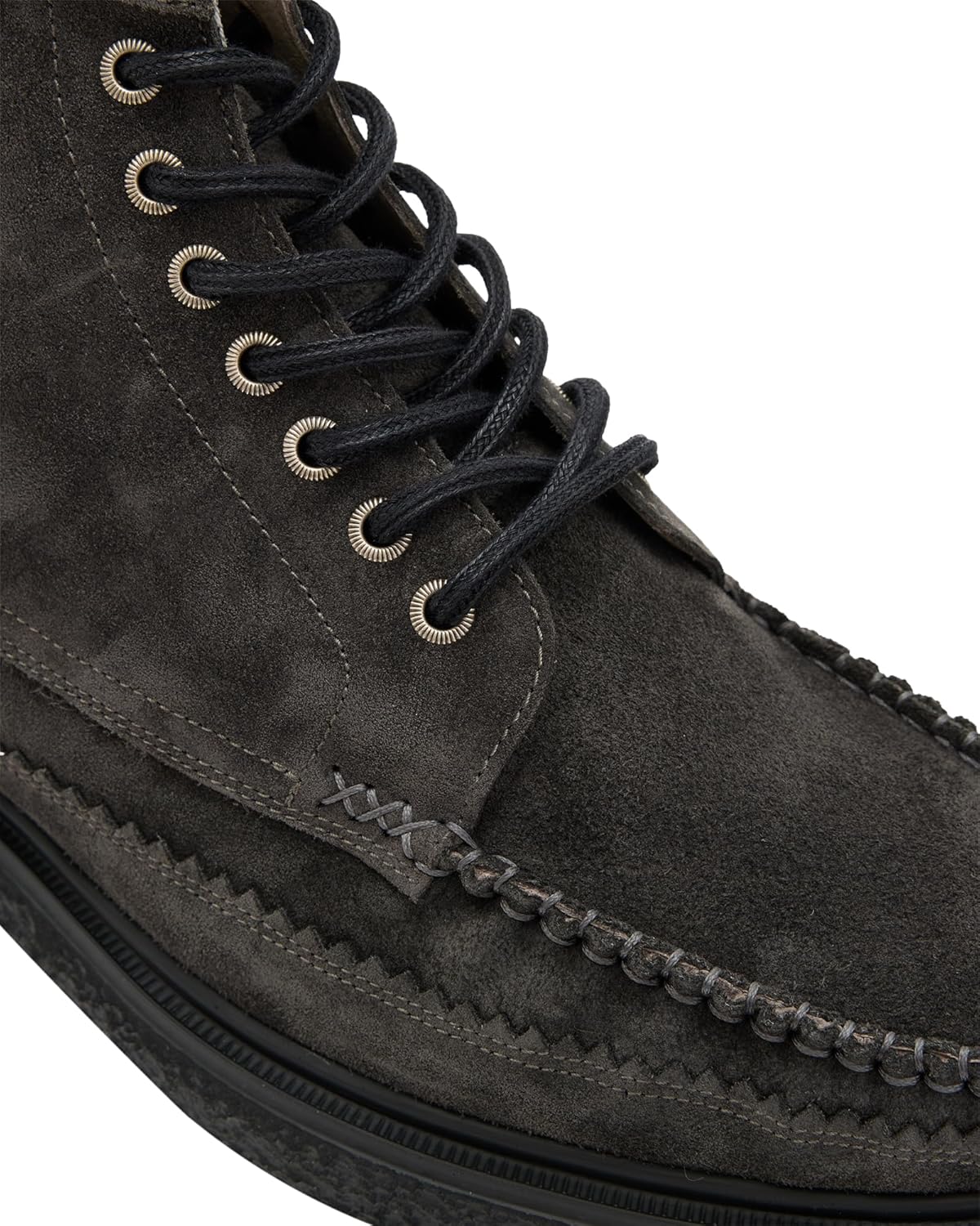 Мужские замшевые ботинки AllSaints Gibbs Moc, серый/угольный — фото 4
