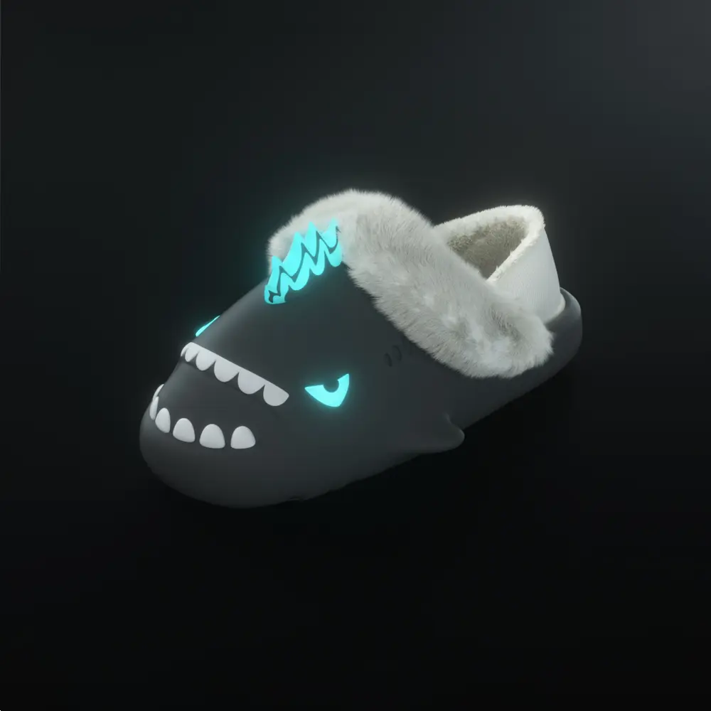 HelloSlippers Акула Зима Шаркикс Зимний Ядерный Монстр, Закрытые Тапочки На Каблуке Унисекс Розовые, цвет Pink — фото 4