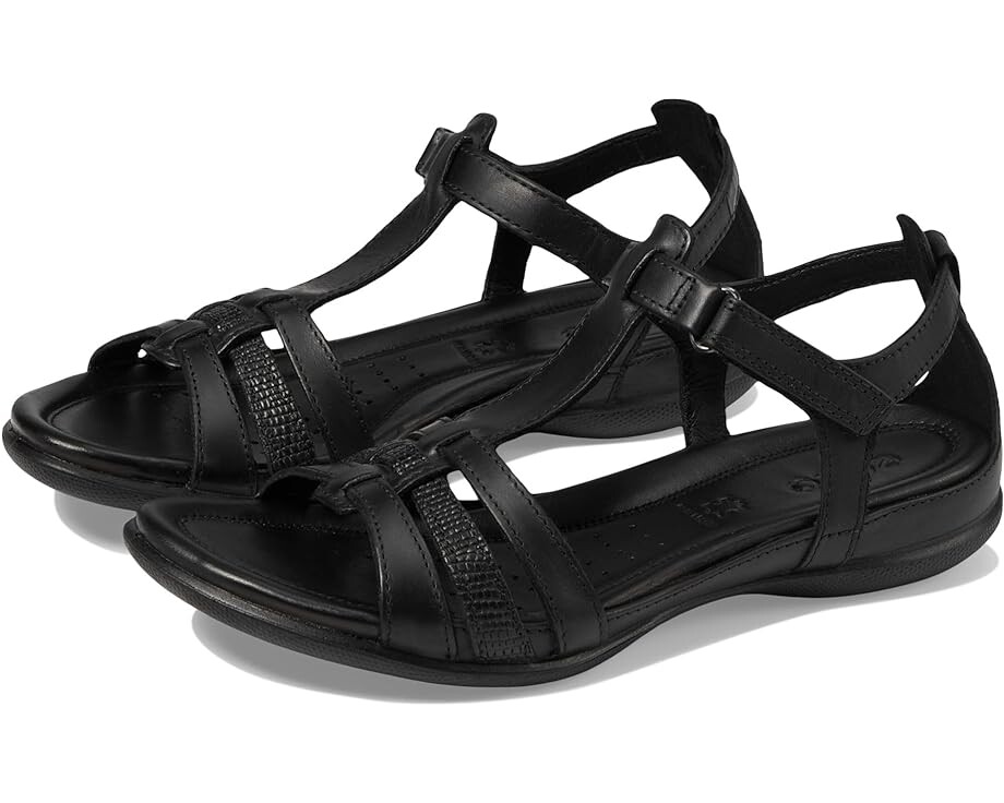 Сандалии ECCO Flash T-Strap, цвет Black/Black