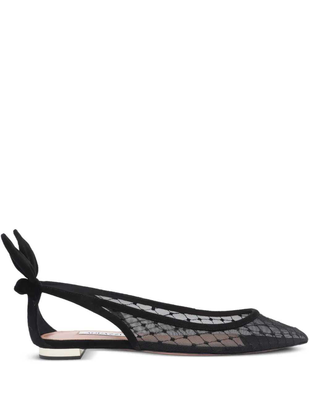 Кружевные балетки Aquazzura, черный