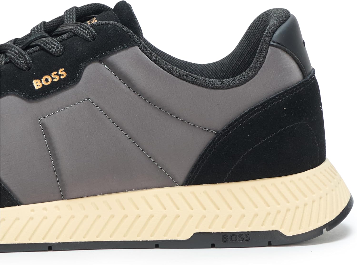 BOSS мужские базовые кроссовки с низким профилем, Charcoal/Black — фото 4