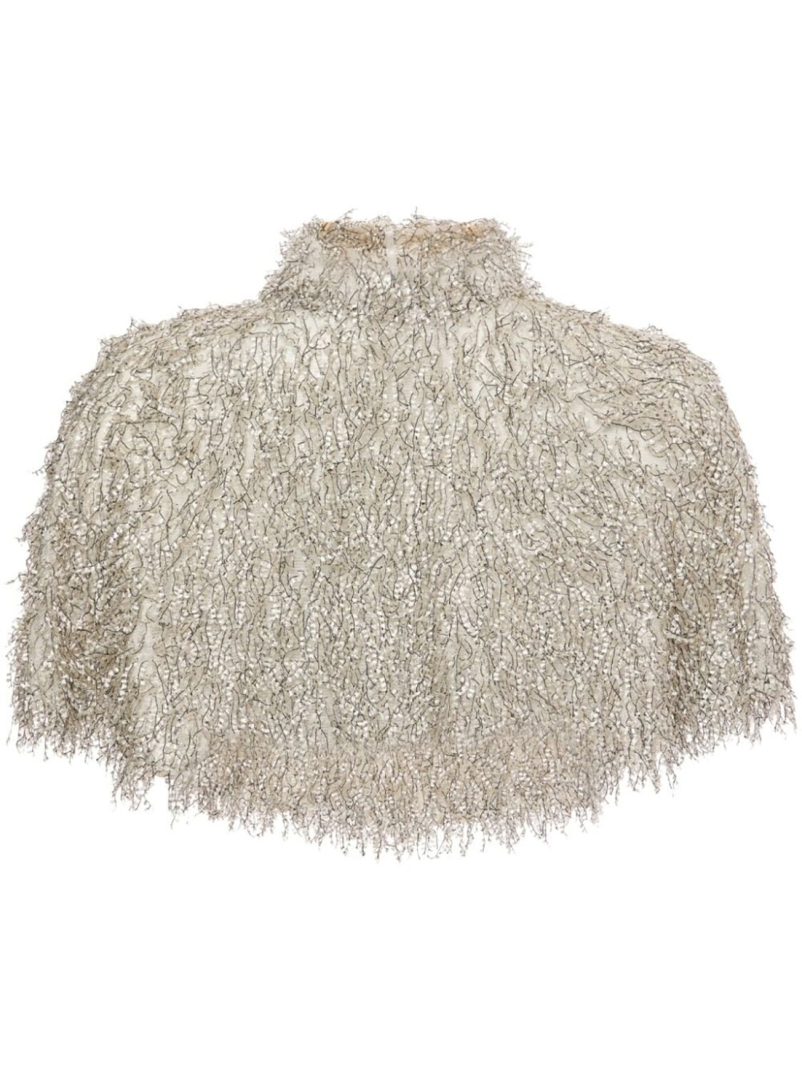 

Укороченный кейп Bon с высоким воротником Unreal Fur, бежевый
