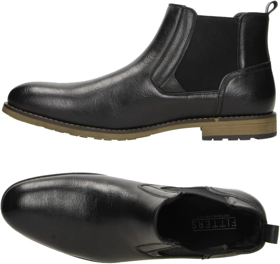 Fitters Footwear That Fits Мужские ботинки челси Jim Elegant больших размеров, черные и коричневые, классические ботильоны, обувь больших размеров Jim, размеры 46 47 48 49 50 51 52 53 54 — фото 2