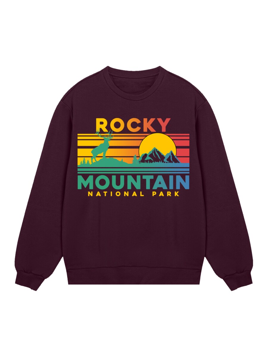 

Толстовка F4NT4STIC US National Parks Rocky Mountain Sunset, Wine Red