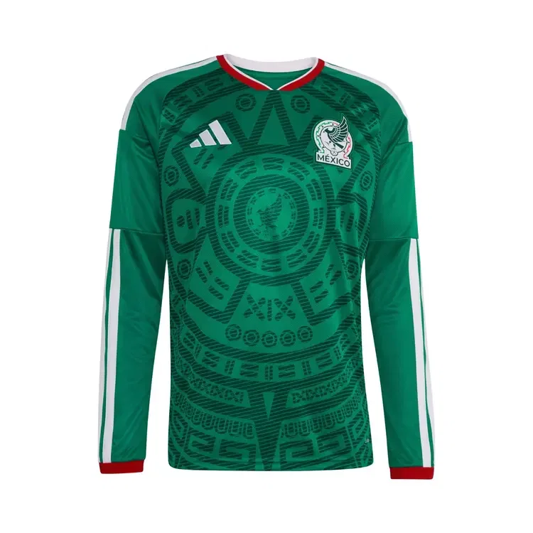 Футболка джерси Adidas Mexico 26 Home Long Sleeve, зеленый