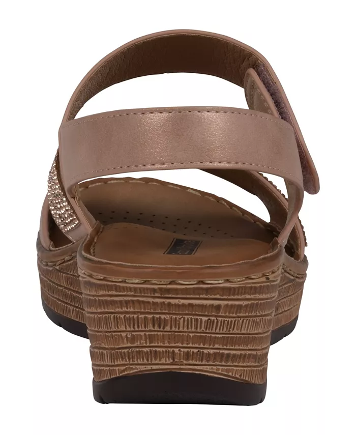 Женские сандалии Lux Embellished на платформе GC Shoes, розовый — фото 3