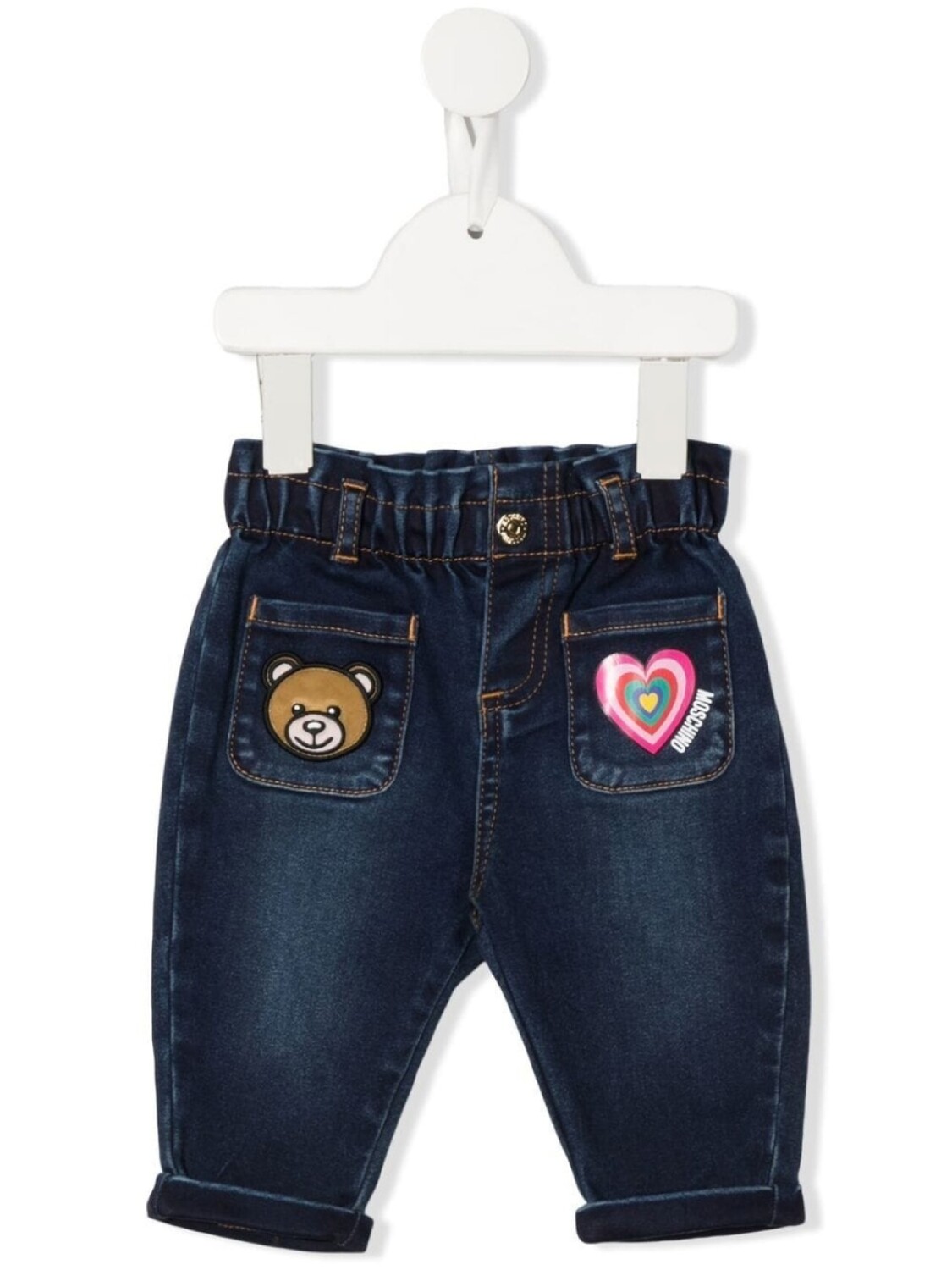 

Джинсы с логотипом Moschino Kids, синий