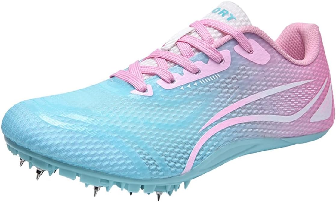 

Мужские легкая легко дышащая обувь для трековых и полевых видов спорта, кроссовки для бега и прыжков, тренировочные кроссовки для метания Donfaauk, розовый