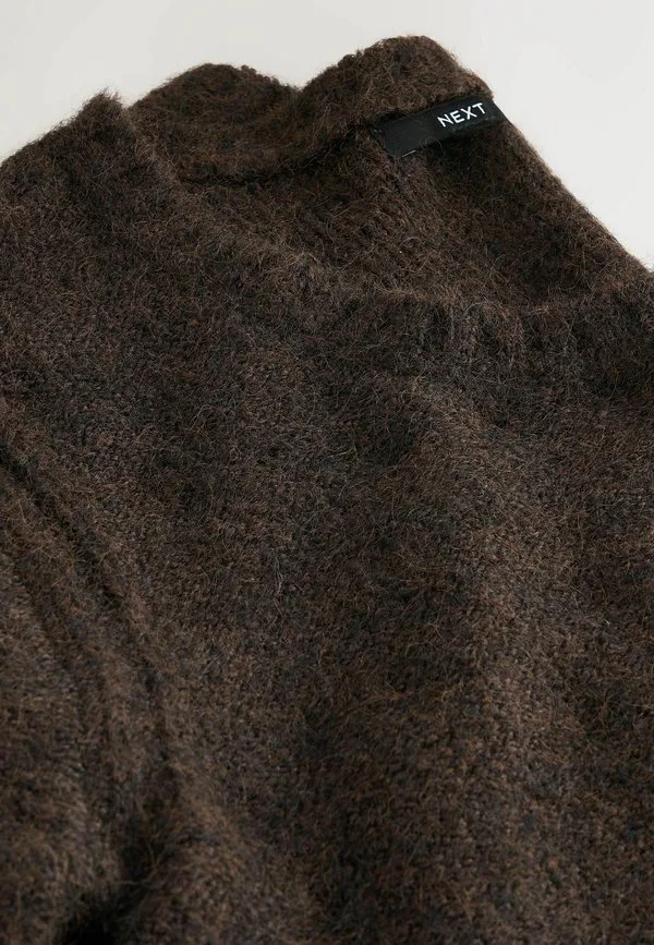 Джемпер с круглым вырезом и стандартным кроем Next, Chocolate Brown — фото 2