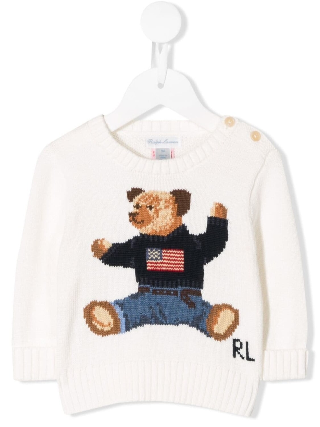 

Ralph Lauren Kids свитер с вышивкой, белый