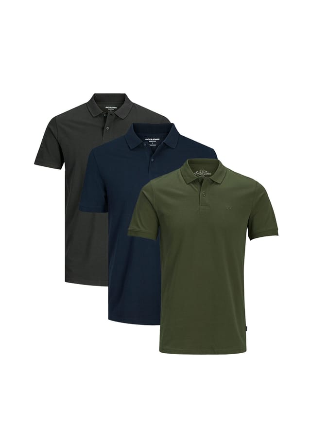 

Рубашка поло 3 шт. в упаковке базовая Jack & Jones, мультиколор