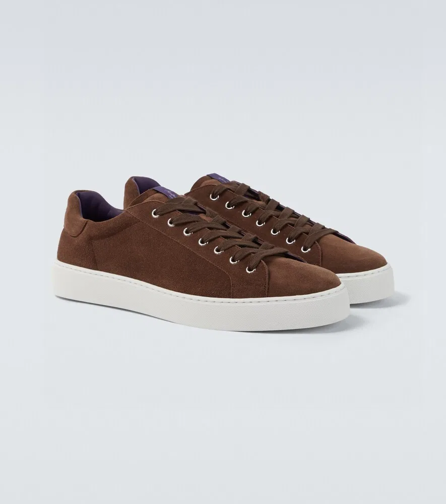 Замшевые кроссовки Ralph Lauren Purple Label, коричневый