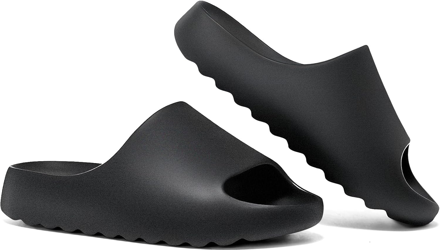 

XTJSCBDSH Детские сандалии с облачной подошвой для мальчиков и девочек - шлепанцы, летние пляжные и бассейновые тапочки, для дома и улицы, черный