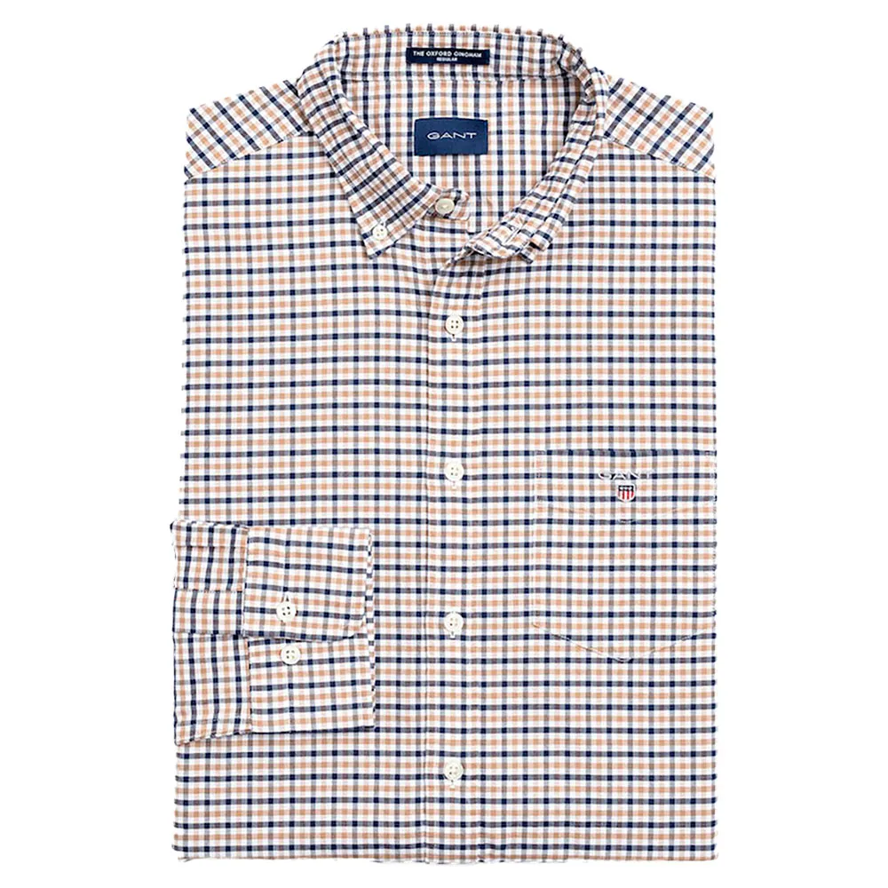 

Рубашка Gant Oxford Gingham, коричневый