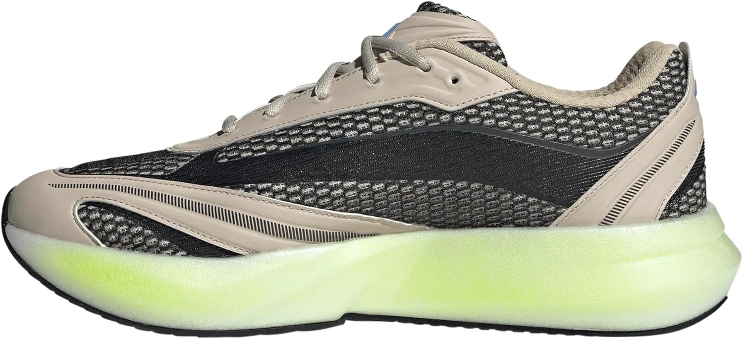 Мужские кроссовки Adidas Lightblaze Glow на шнуровке для повседневной носки - синие, черный/бежевый