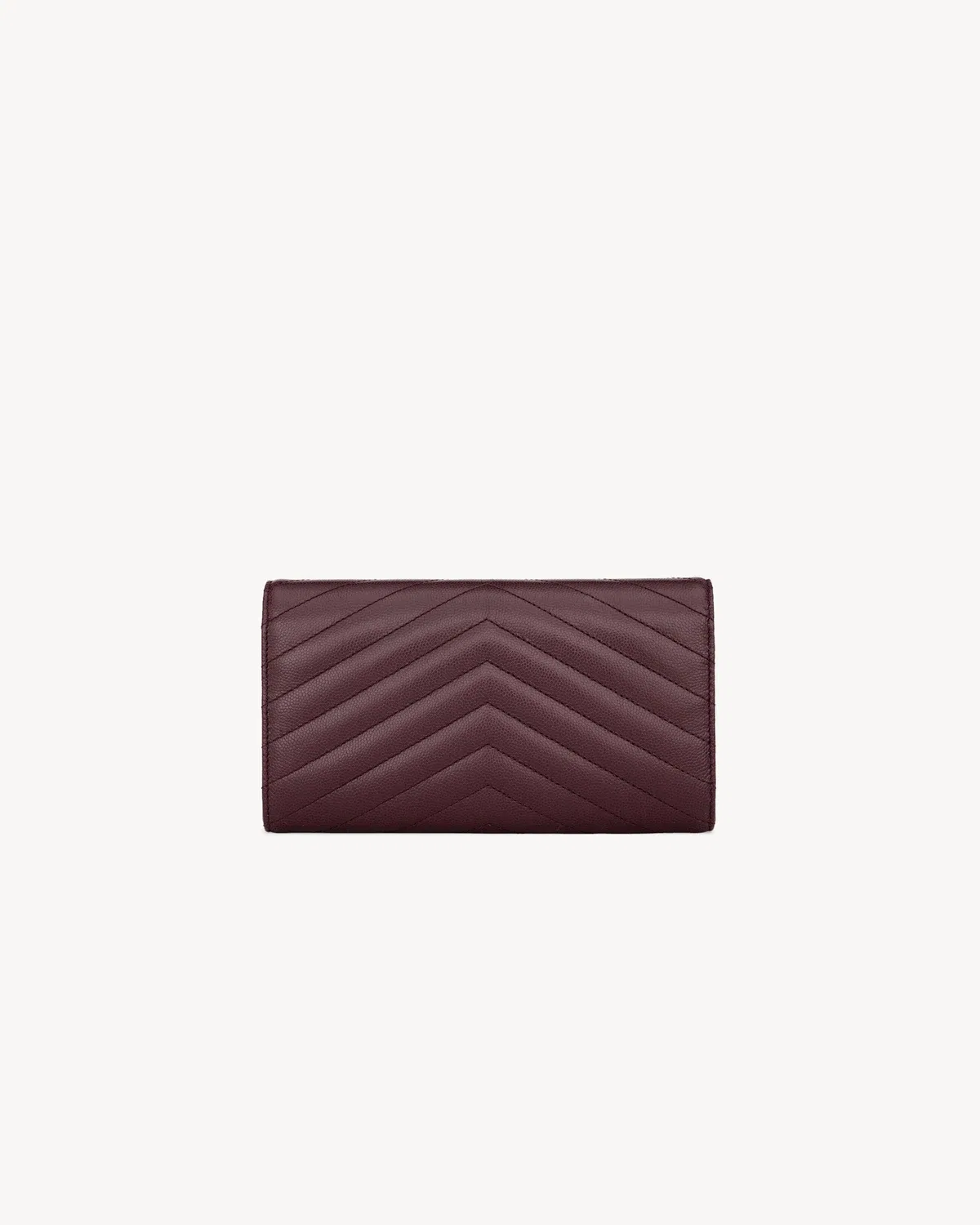 Большой кошелек на клапане CASSANDRE из кожи GRAIN DE POUDRE SAINT LAURENT, бордовый — фото 2