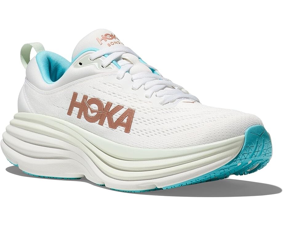 

Кроссовки Hoka Bondi 8, цвет Frost/Rose Gold