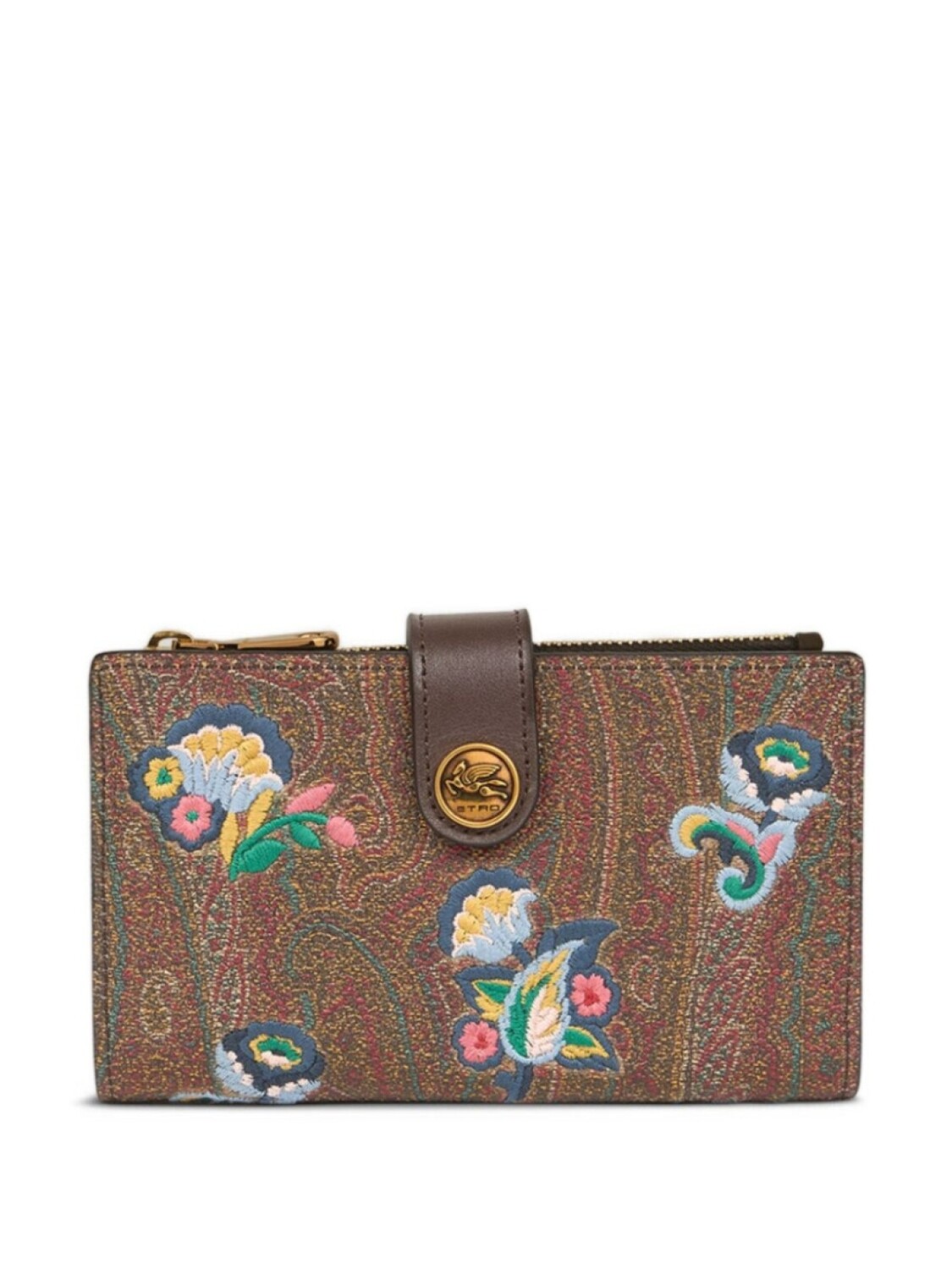 

Кошелек ETRO с цветочной вышивкой, коричневый