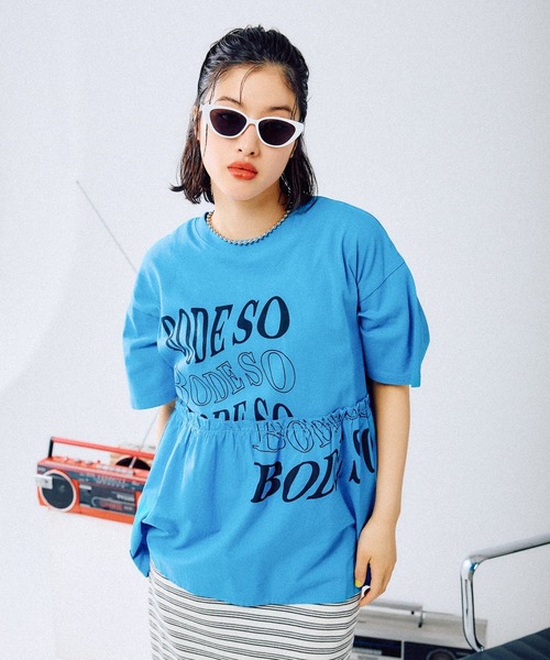 

Футболка с логотипом, ремейк LEPSIM, синий