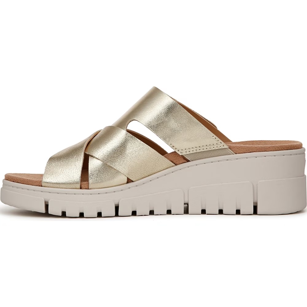 Босоножки на танкетке Uptown Sunset от Vionic, gold leather — фото 3