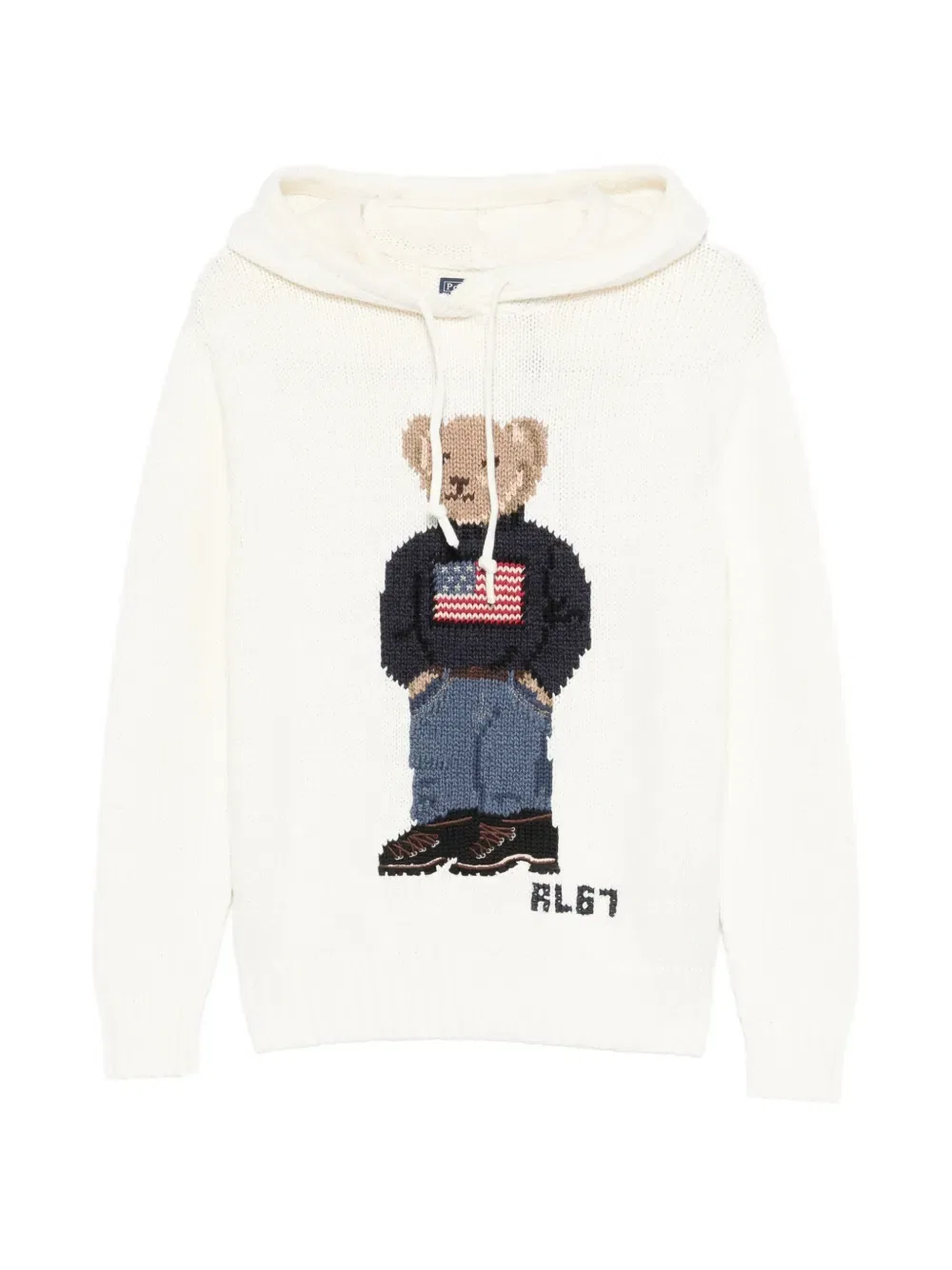 Свитер с капюшоном в виде медведя Polo Ralph Lauren, белый