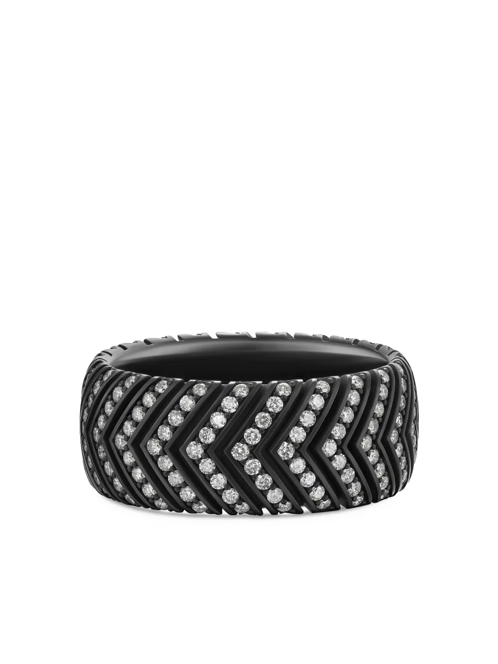

Кольцо Chevron Band David Yurman, черный
