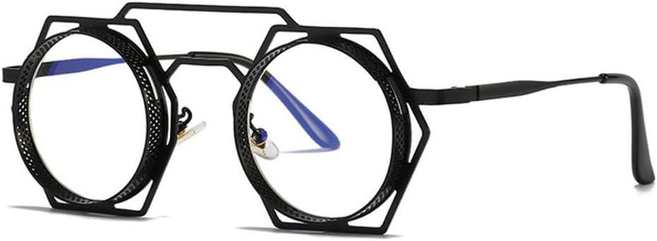 

Круглые солнцезащитные очки в стиле стимпанк для женщин и мужчин, металлические, с индивидуальным дизайном, женские очки с защитой от УФ-излучения UV400 HHZZYVY, Black-clear