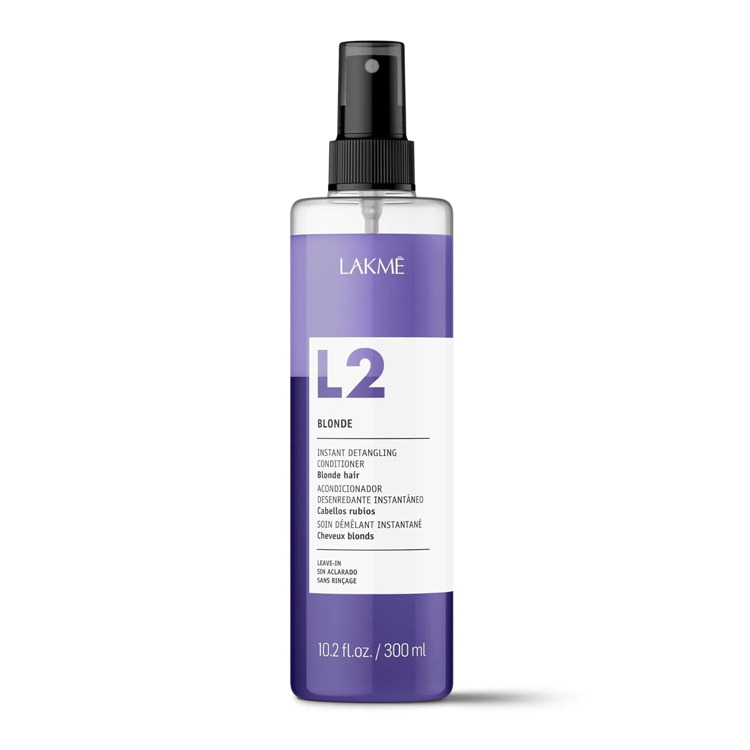 Двухфазный кондиционер Lakmé L2 Blonde, спрей для распутывания волос, несмываемый кондиционер-спрей для светлых, осветленных и обесцвеченных волос. 302 мл