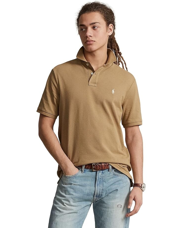 

Поло Polo Ralph Lauren Classic Fit Mesh Shirt, цвет Cafe Tan