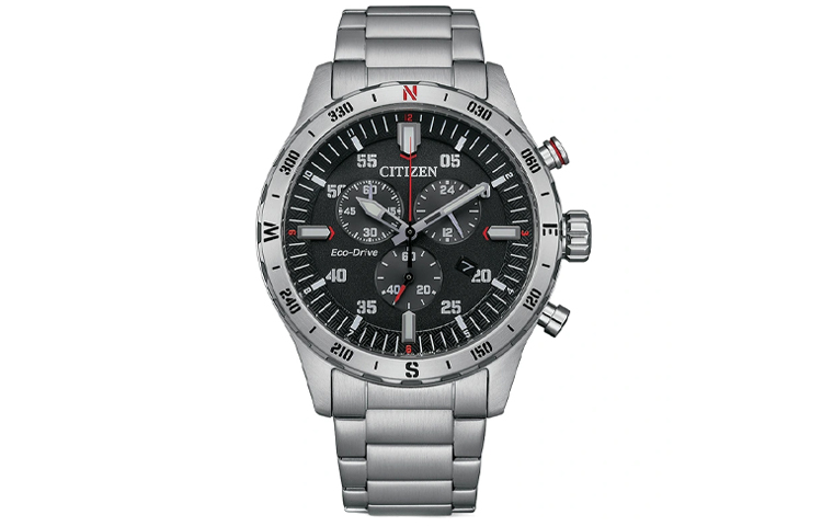 

CITIZEN Часы Eco Drive Series Solar Quartz Movement Stainless Steel Strap Watch 43.5mm Men's Watch Black Dial AT2520 89E, Black Dial