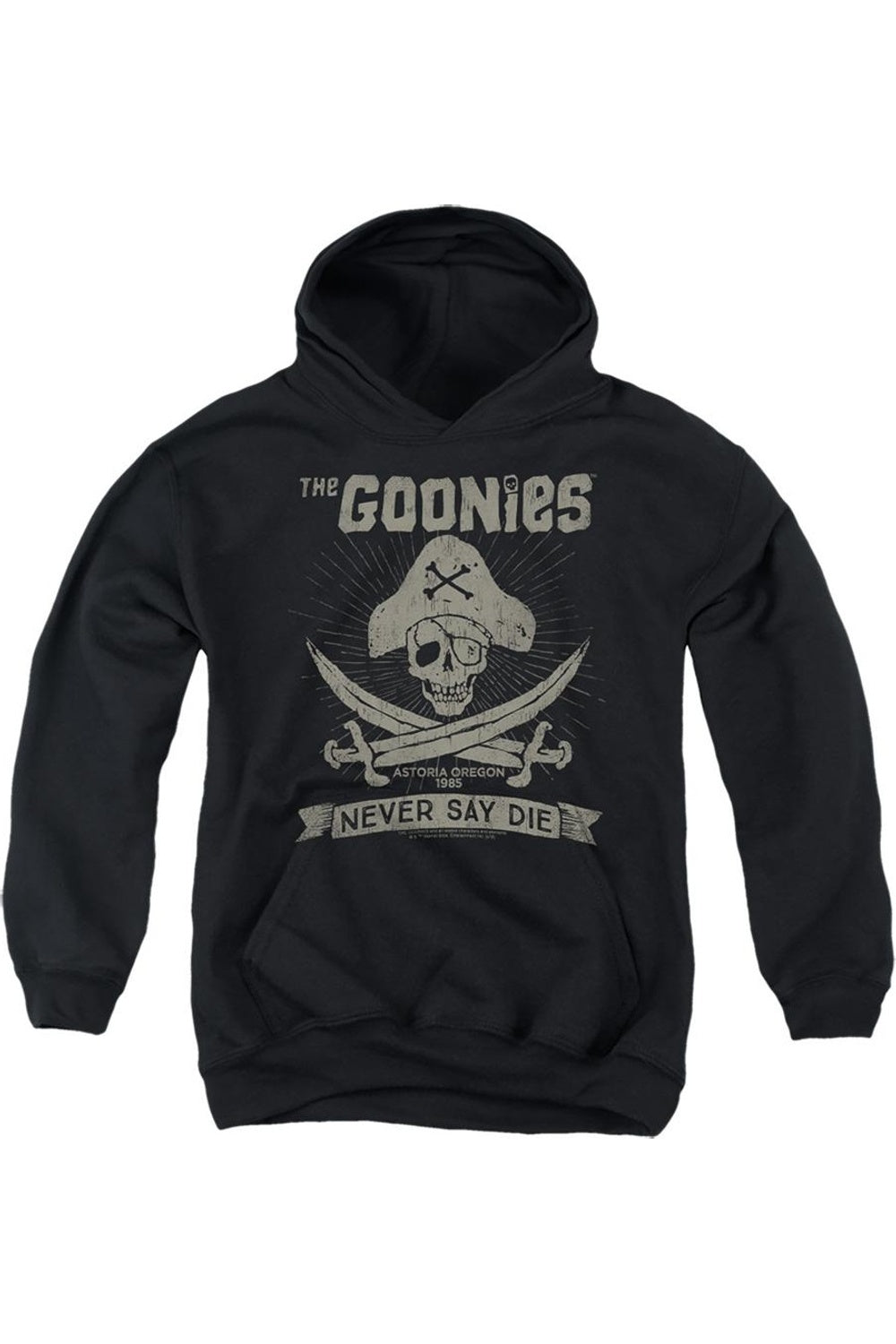 

Толстовка с капюшоном The Goonies Never Say Die Youth Gildan, черный