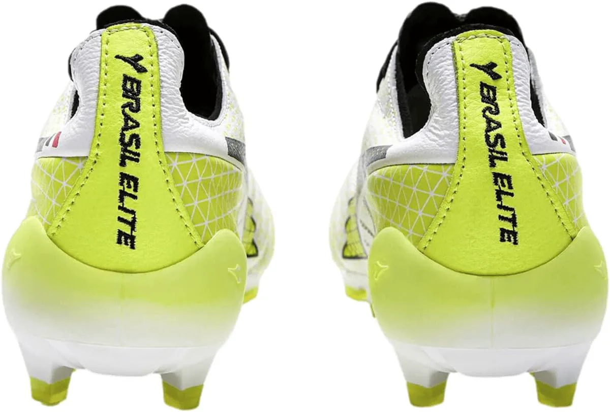 

Футбольные бутсы Diadora Brasil Elite Tech GR ITA LPX для мужчин, жесткое покрытие - Сделано в Италии, ультра-мягкая премиальная кожа, современный дизайн Calcio, съемная стелька, белый/черный/желтый