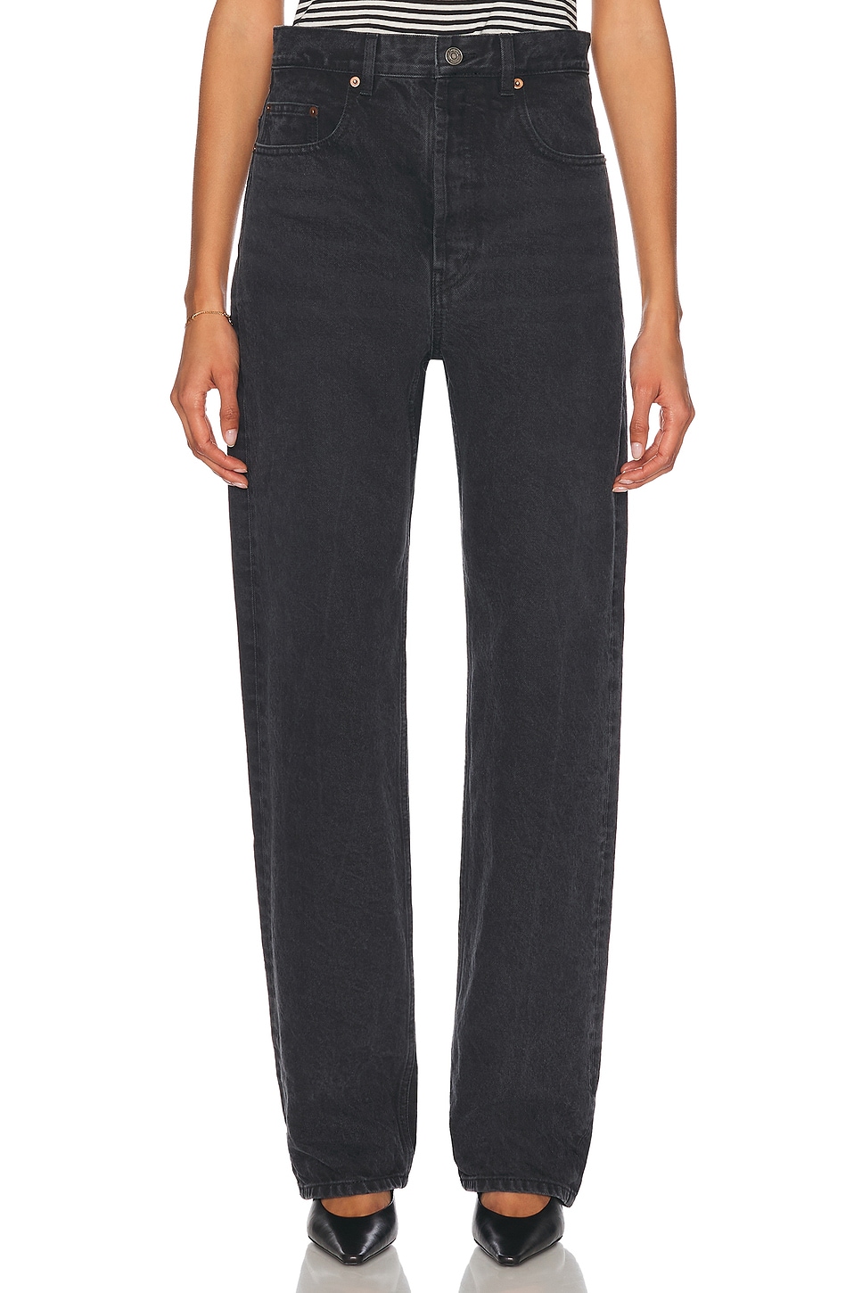 

Широкие джинсы Saint Laurent, Used Paris Black