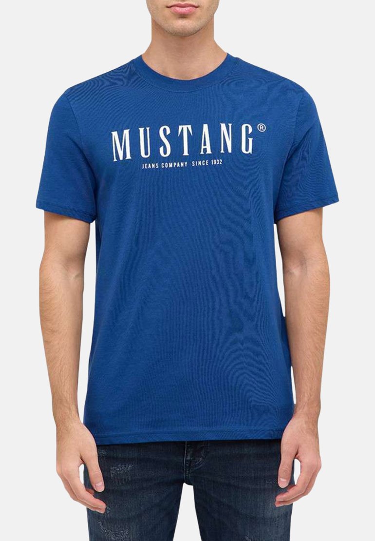 

Футболка с принтом Mustang, синий