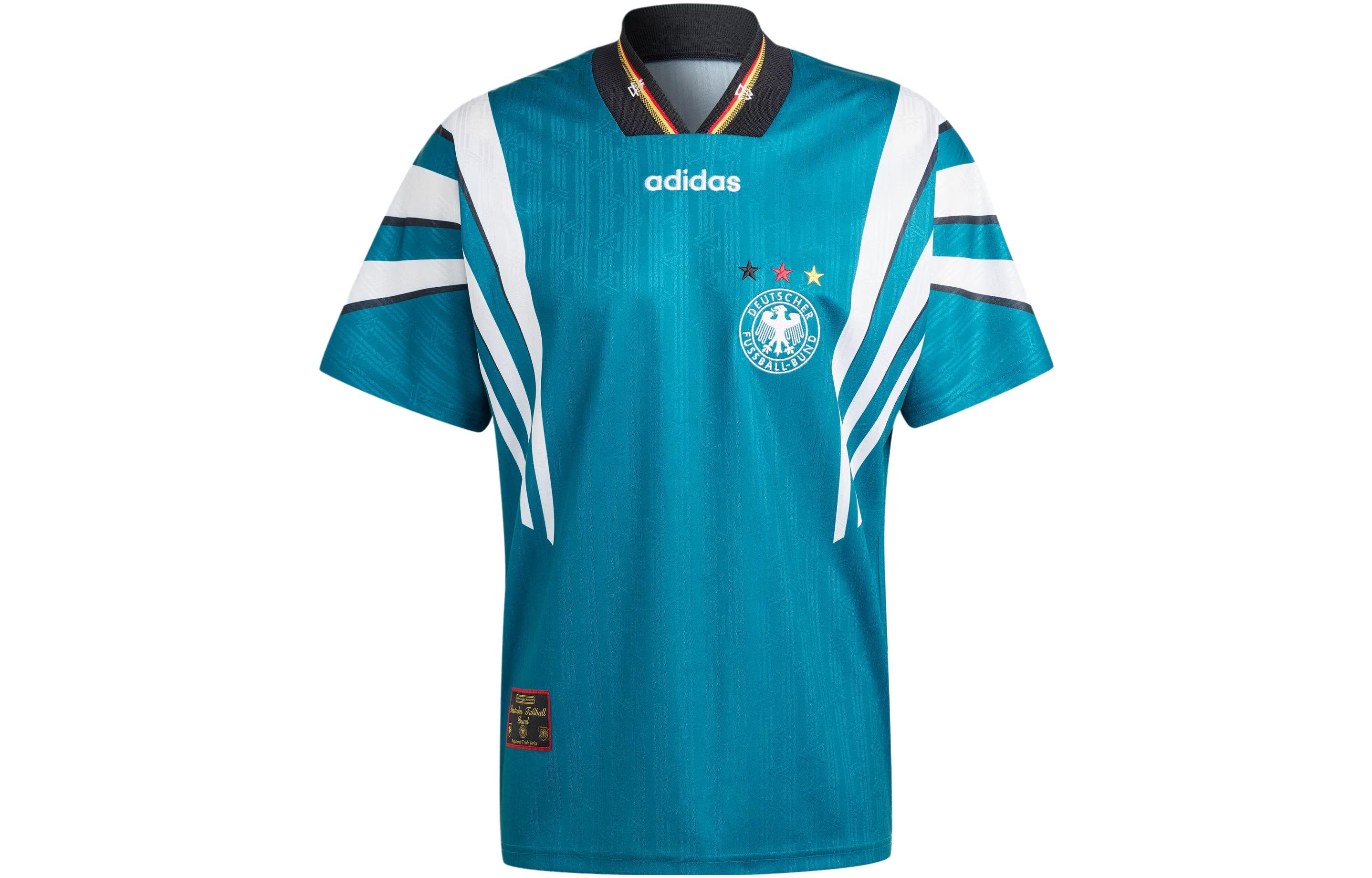 Футболка Германия гостевая '96 Adidas, темно-травянисто-зеленая — фото 2
