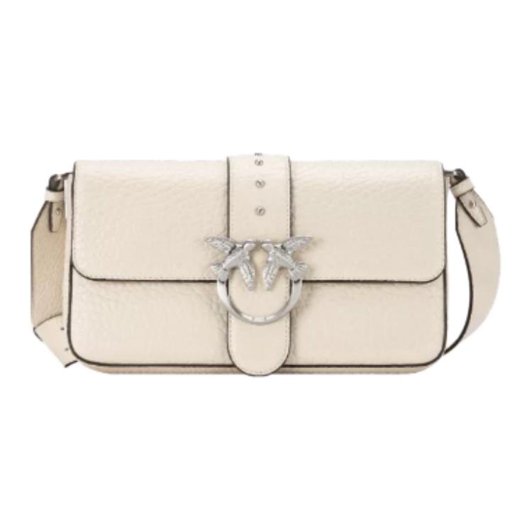 

PINKO Сумка Love Bag из коровьей кожи, средняя женская сумка через плечо белая