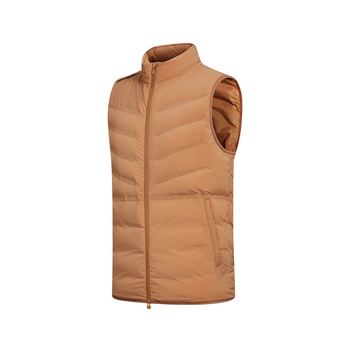 

Saucony Пуховый жилет мужской Lunar Soil желтого цвета с воротником-стойкой, средней толщины, другие характеристики