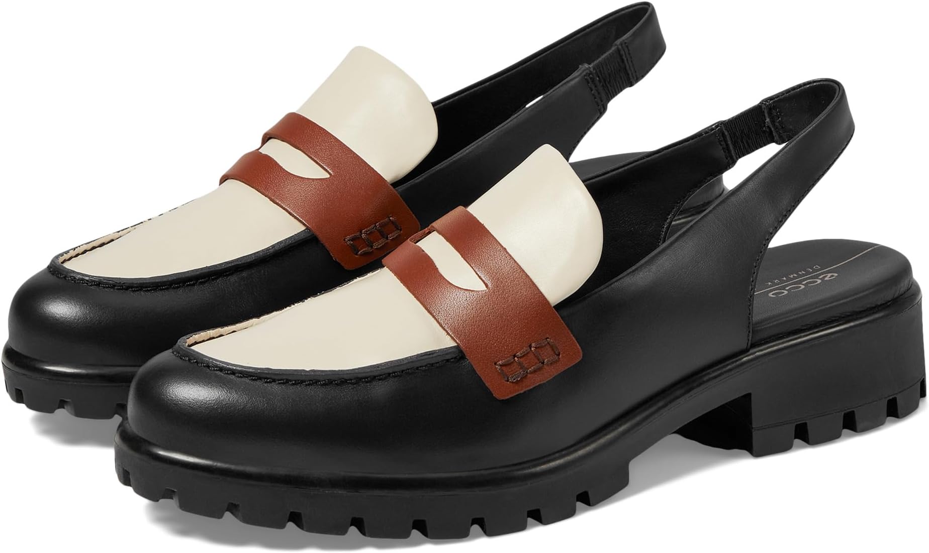 Лоферы ECCO Modtray Sling Back Penny Loafer, Night Sky/Limestone/Mink