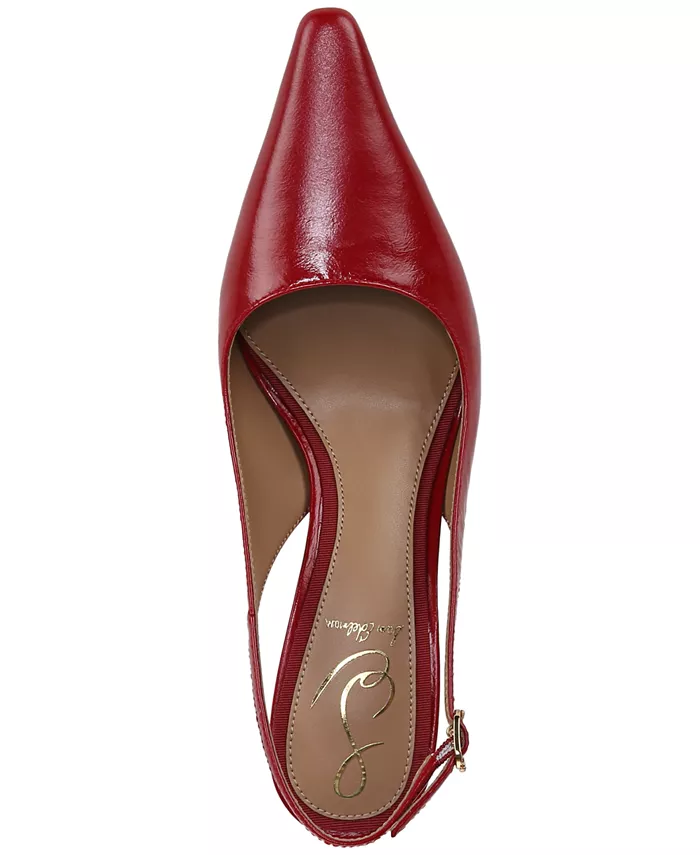 Туфли-лодочки Bianka на каблуке-рюмочке из кожи с открытой пяткой Sam Edelman, мультиколор — фото 4