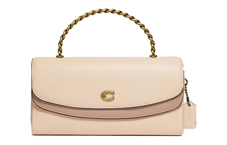 

Сумка через плечо Blair из коровьей кожи с цепью, белая COACH