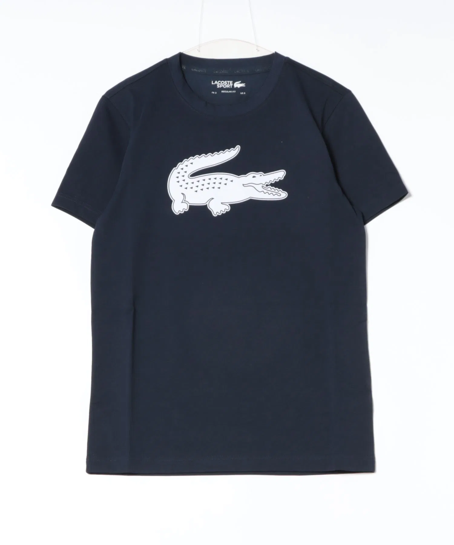 Мужская футболка Lacoste с логотипом, повседневная, спортивная, белый