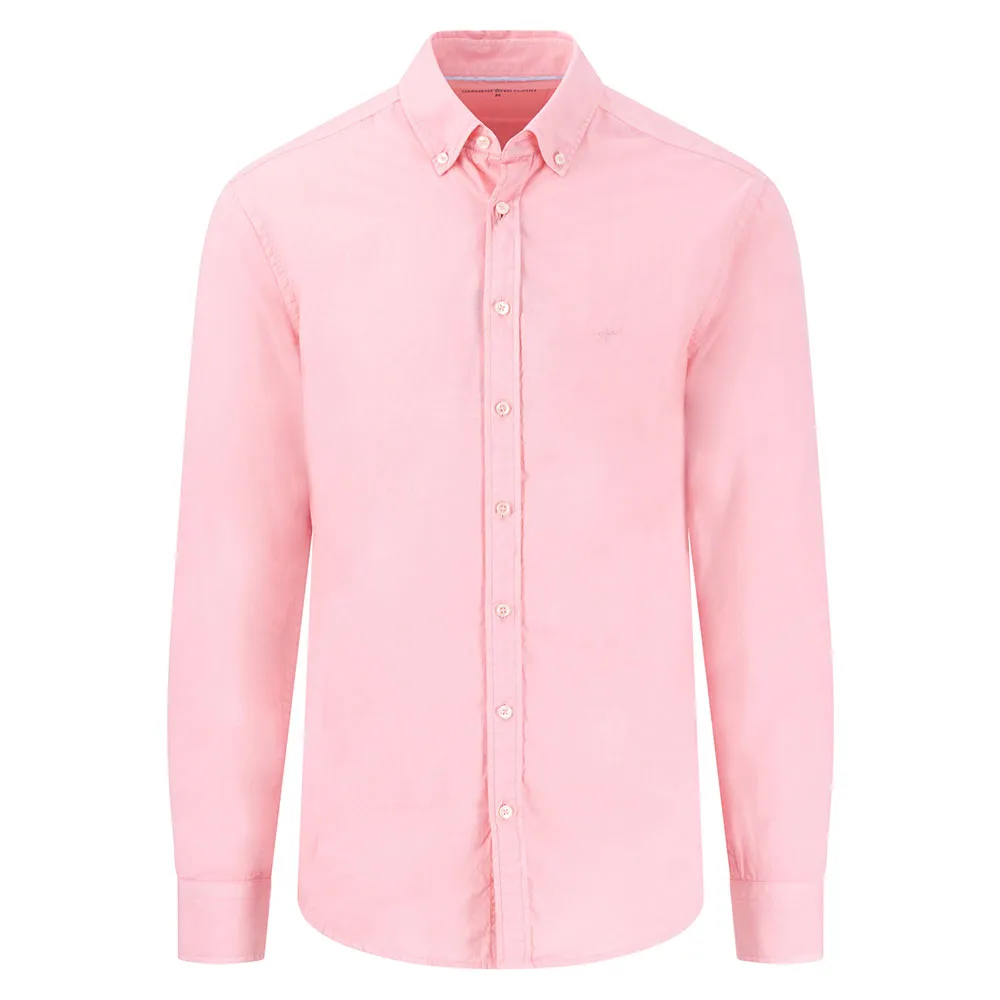 

Рубашка Fynch Hatton Garment Dyed Poplin, розовый